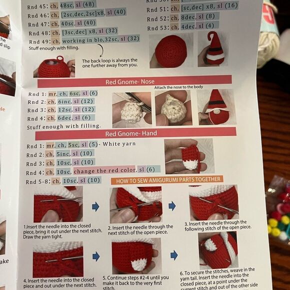 Christmas Gnome Crochet Starter Kit all the things you need! - Picture 5 of 8